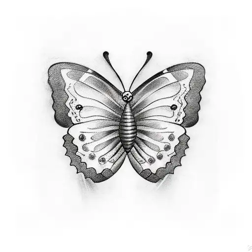 Butterfly With Meaningful Words Red And Black