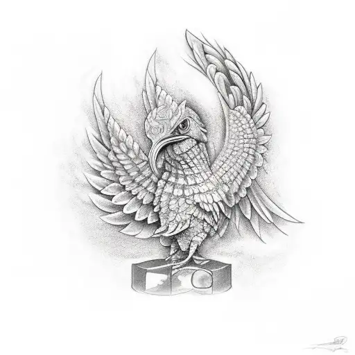 A Fenix Bird A A Knight Chess Piece