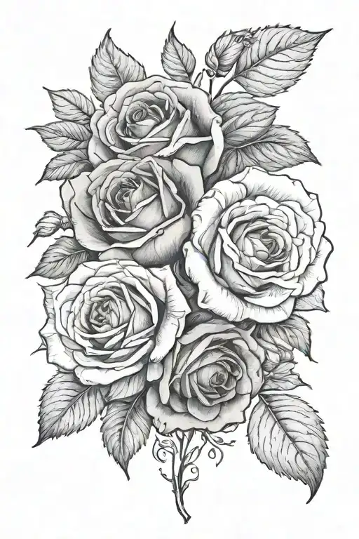 I Want A Cursiv Text ' Roman ' In Side Roses