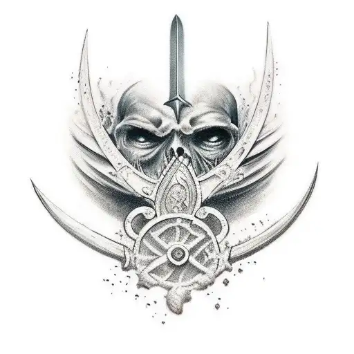 Sword Going Into Skin Ripped Skin