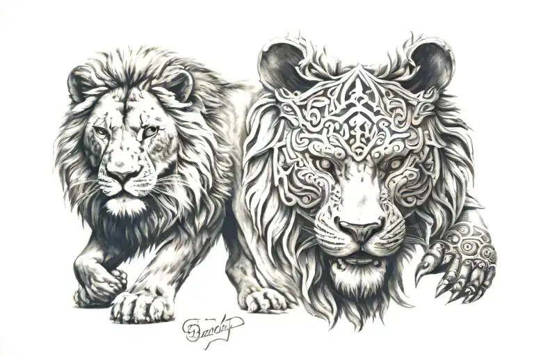 Bulgarian Lion With Russian Bear