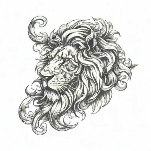 Heraldic Lion Head