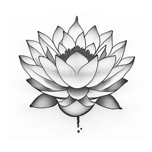 Simple Lotus Flower Black And Grey Cover Up Using A Cosmo Flower