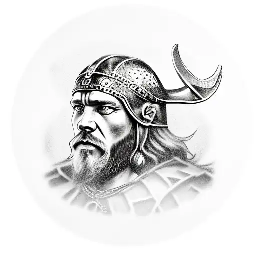 Viking Warrior With Ravens