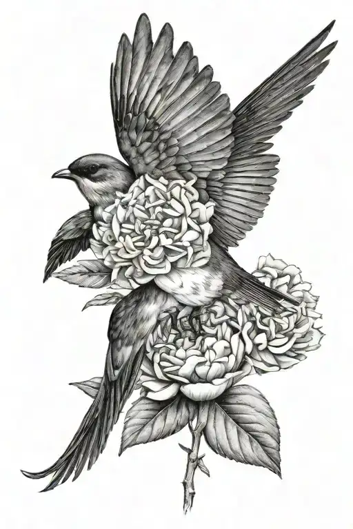 Peony Bird Swallow