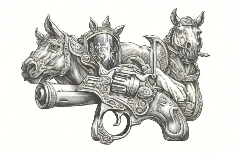 Texas Highway 59 Cowboy Horse Pistol