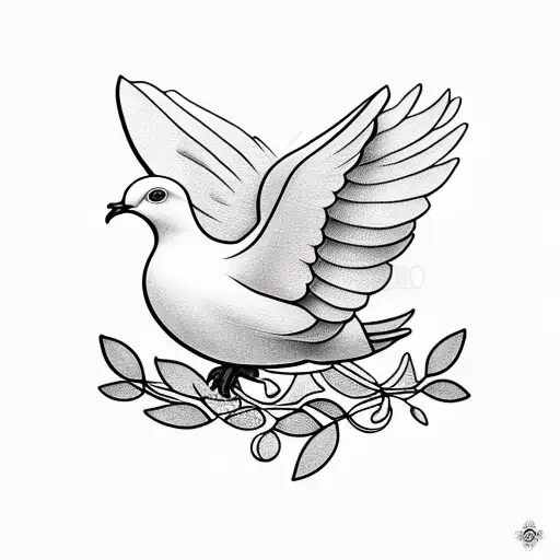 Dove And Olive Branches