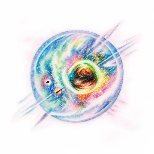 Space Planets Colourful Stars Nebula For Sleeve