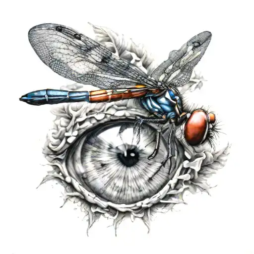Eye On Top Of Dragon Fly