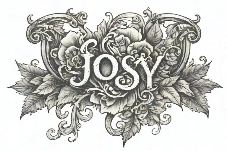 The Word Joy Tattoo