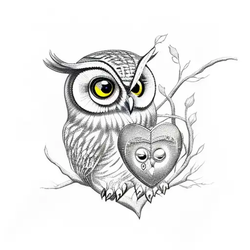 Owl Heart String Water