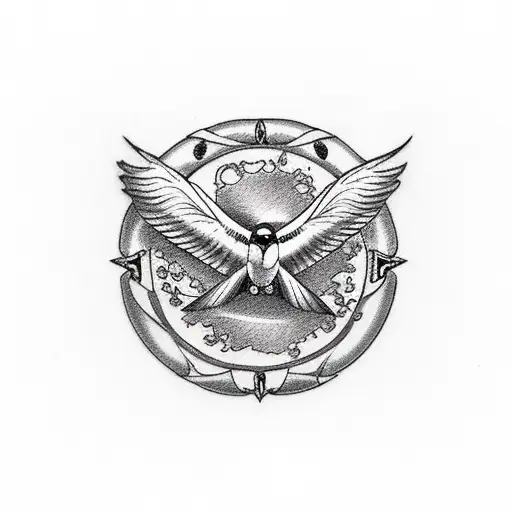 Swallow Bird Eagle Globe And Anchor