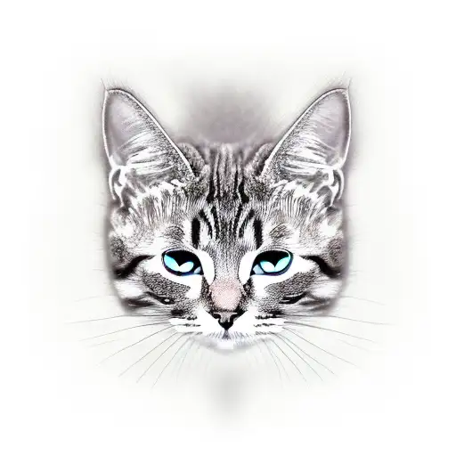 A Cat Paw With A Cat Face In It