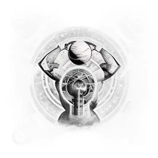 Atlas Titan Greek Mithology Holding The Universe