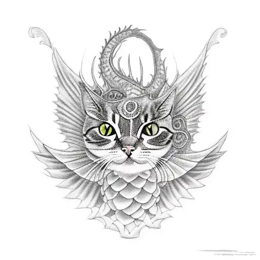 A Cat With A Dragon Wings