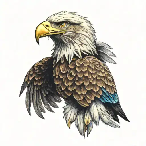 Eagle With Wing Of Argentine Colors