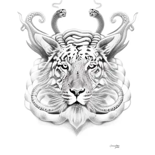 Shiva With Snake Around The Neck