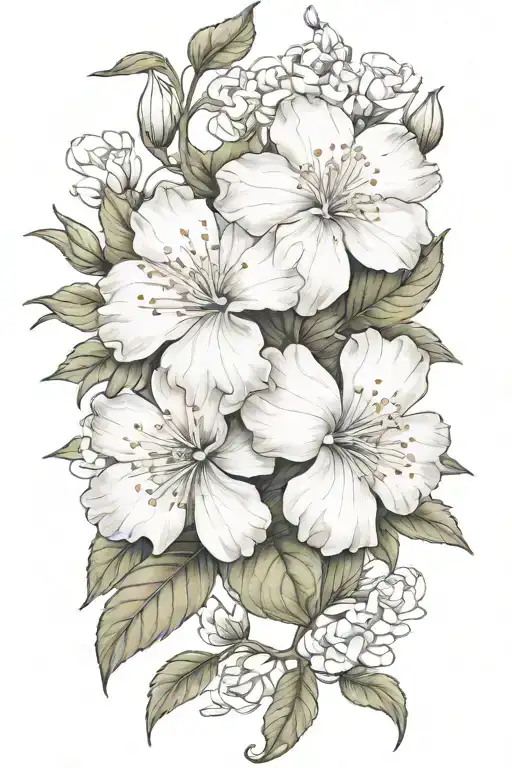 May And August Birth Flowers Growing Tree Tattoo