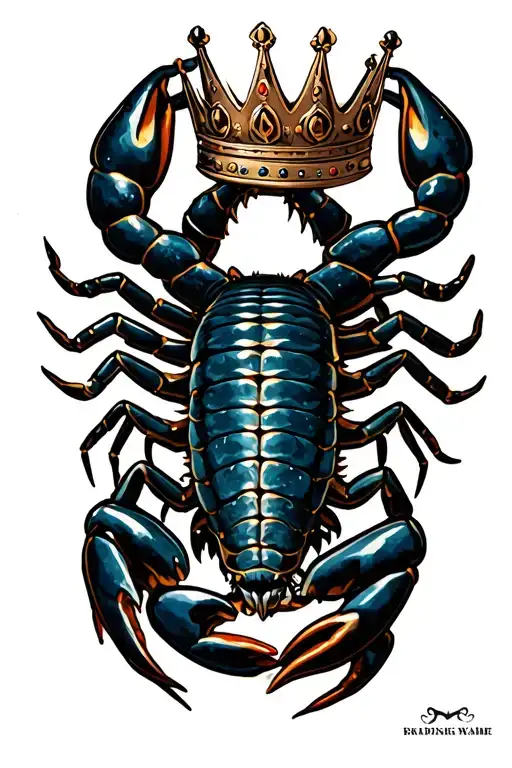 Scorpion With Crown