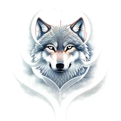 Small Wolf With A Nature And Mountains Background