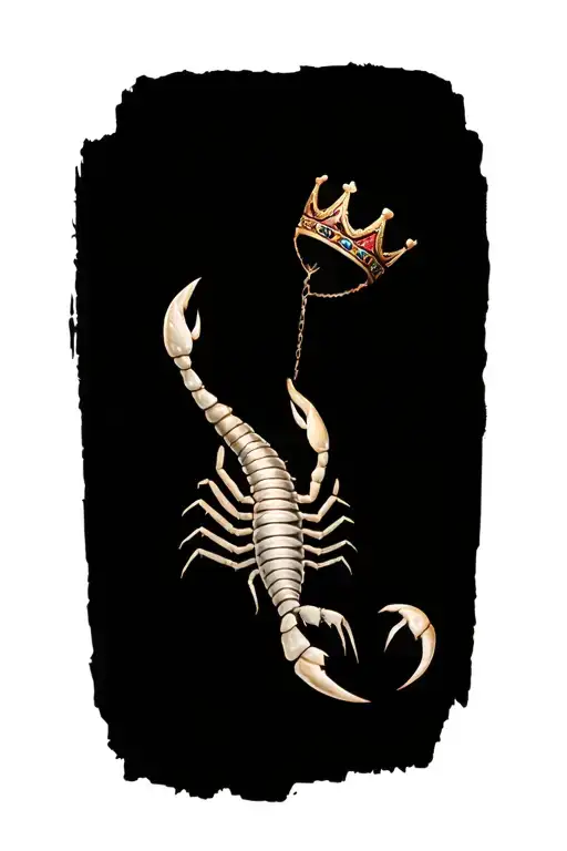 Scorpion With Crown Hanging