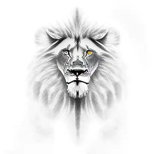 Lions Head Connected To A Dna With A Tree Bottom