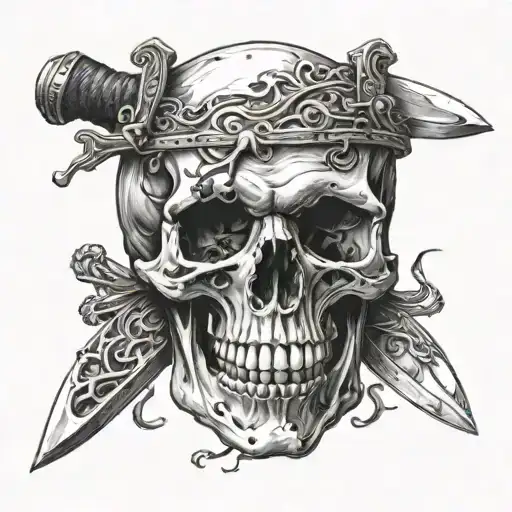 Skull And Knife