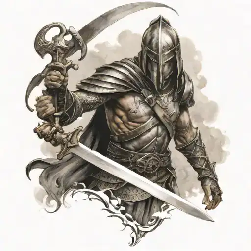 Warrior Wielding A Sword
