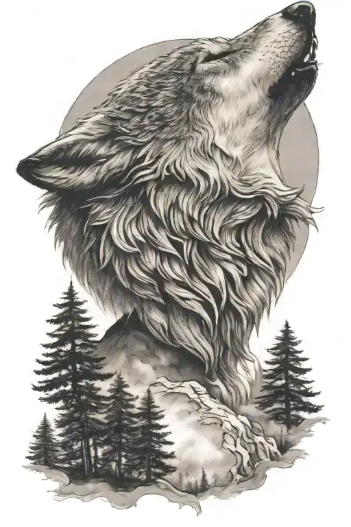 Wolf Howling At The Moon