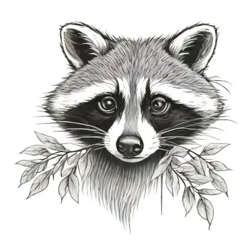 Cute Raccoon Disney With Willow Tree Branches