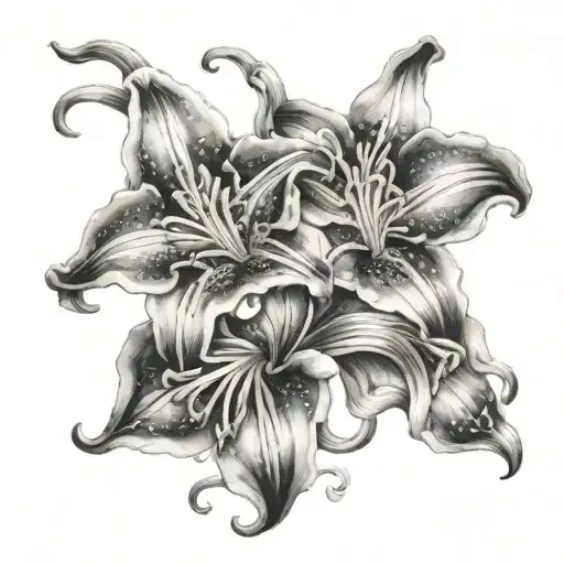 Aquarius Merging Together Intertwined Lily