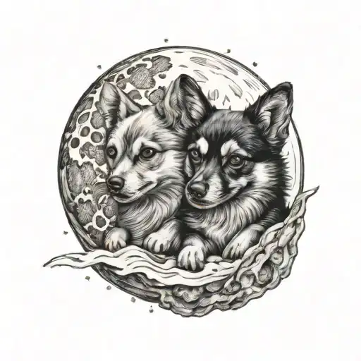 Pomchi On Moon Merging Together