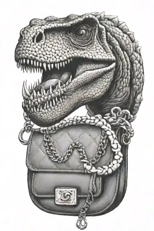 T-rex Wearing Chanel Purse