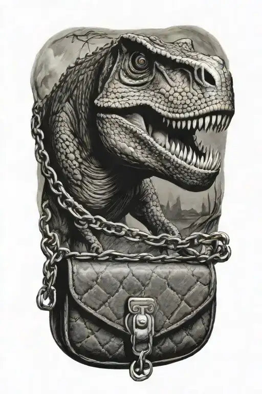T-rex Wearing Chanel Purse