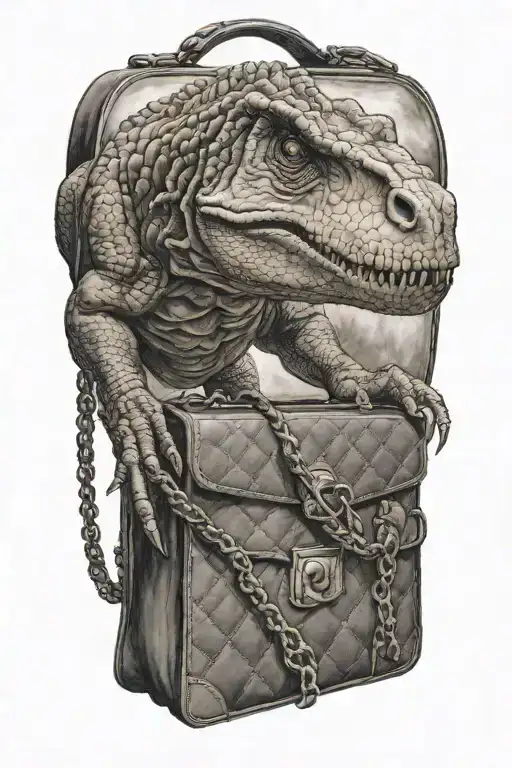 T-rex Carrying A Chanel Bag