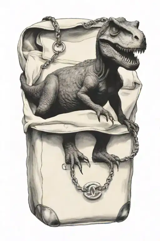 T-rex Carrying A Chanel Bag