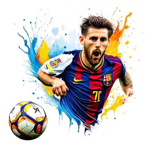 Messi Football With The World Cup