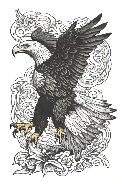Eagle Black White