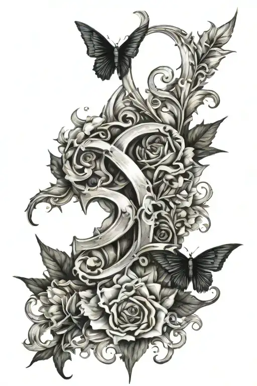 Gothic Letters S And H