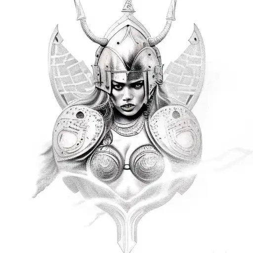 Warrior Goddess In Armor