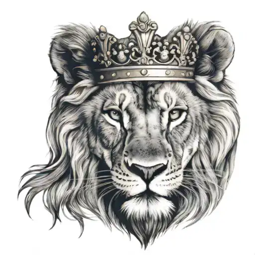 Lion Wearing A Crown