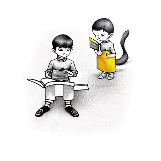 The Little Prince Headstanding While Reading A Book