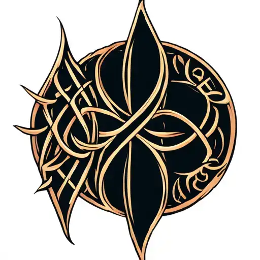 Viking Rune Symbol Intertwined Infinity Symbols