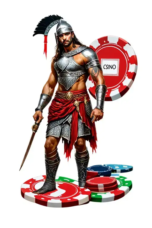 Gladiator And Casino Chip