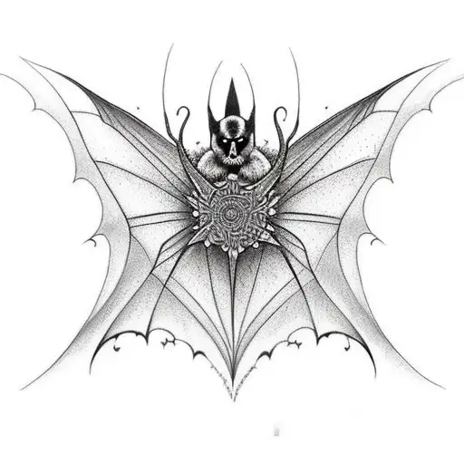 Bat Wings With Mandala Along With Spider Webs A Full Arm Sleeve