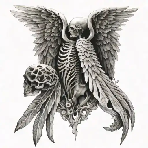 Angel Wing Sleeve With Anatomical Bones