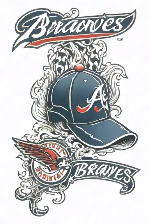 Atlanta Braves Logo Fire Cars Gambling Themed Sleeve