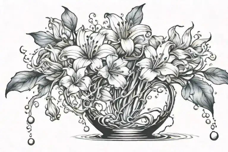 Vase Pouring Water Flowing