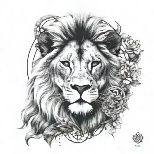 Lion And 7 Chakras