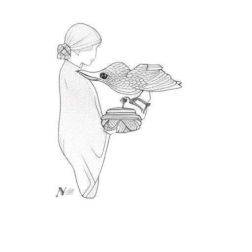 A Girl Holding A Bird